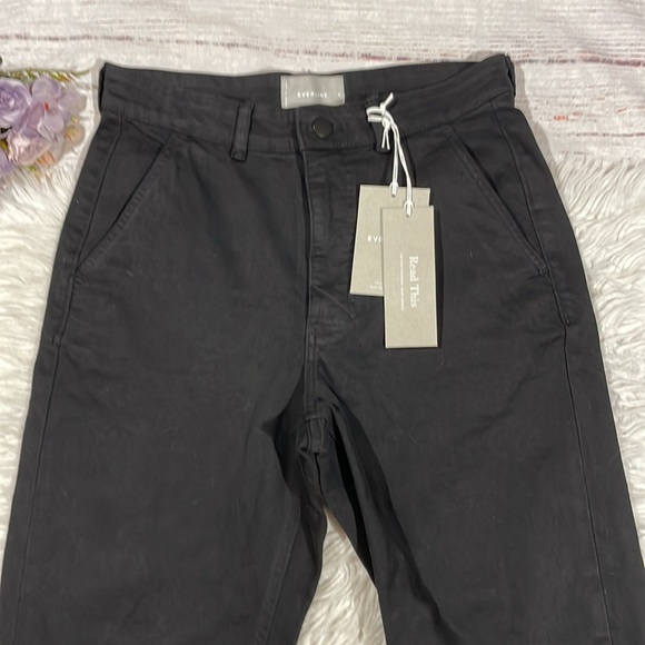 NWT Everlane High Rise Black The Straight Leg Crop Pants - Picture 9 of 11